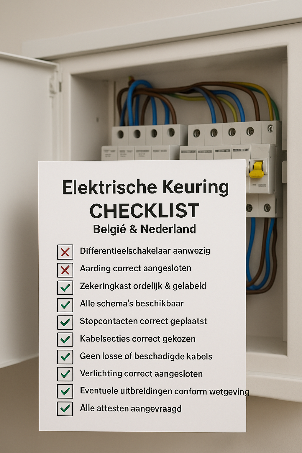 Renovacheck – Elektrische Keuring Checklist (België & Nederland)