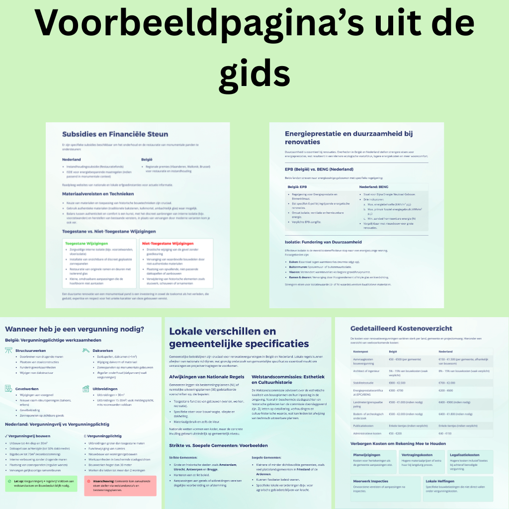 Complete Gids Renovatievergunningen (BE & NL)