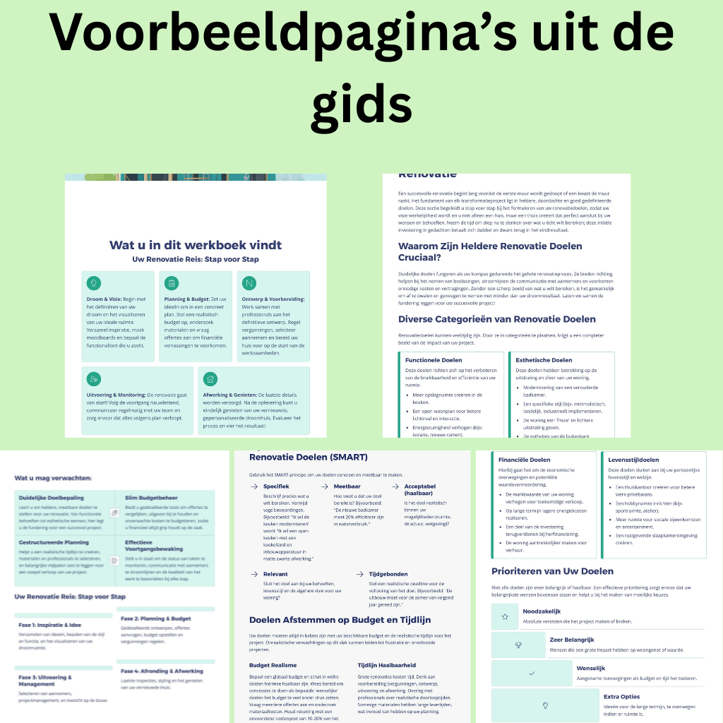 Van Chaos naar Controle: De Slimme Renovatieplanner